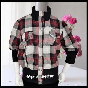 Wet Seal Vintage 90’s Plaid Bomber Jacket